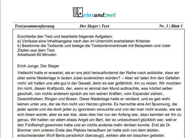 Kurzgeschichten für schüler zum ausdrucken